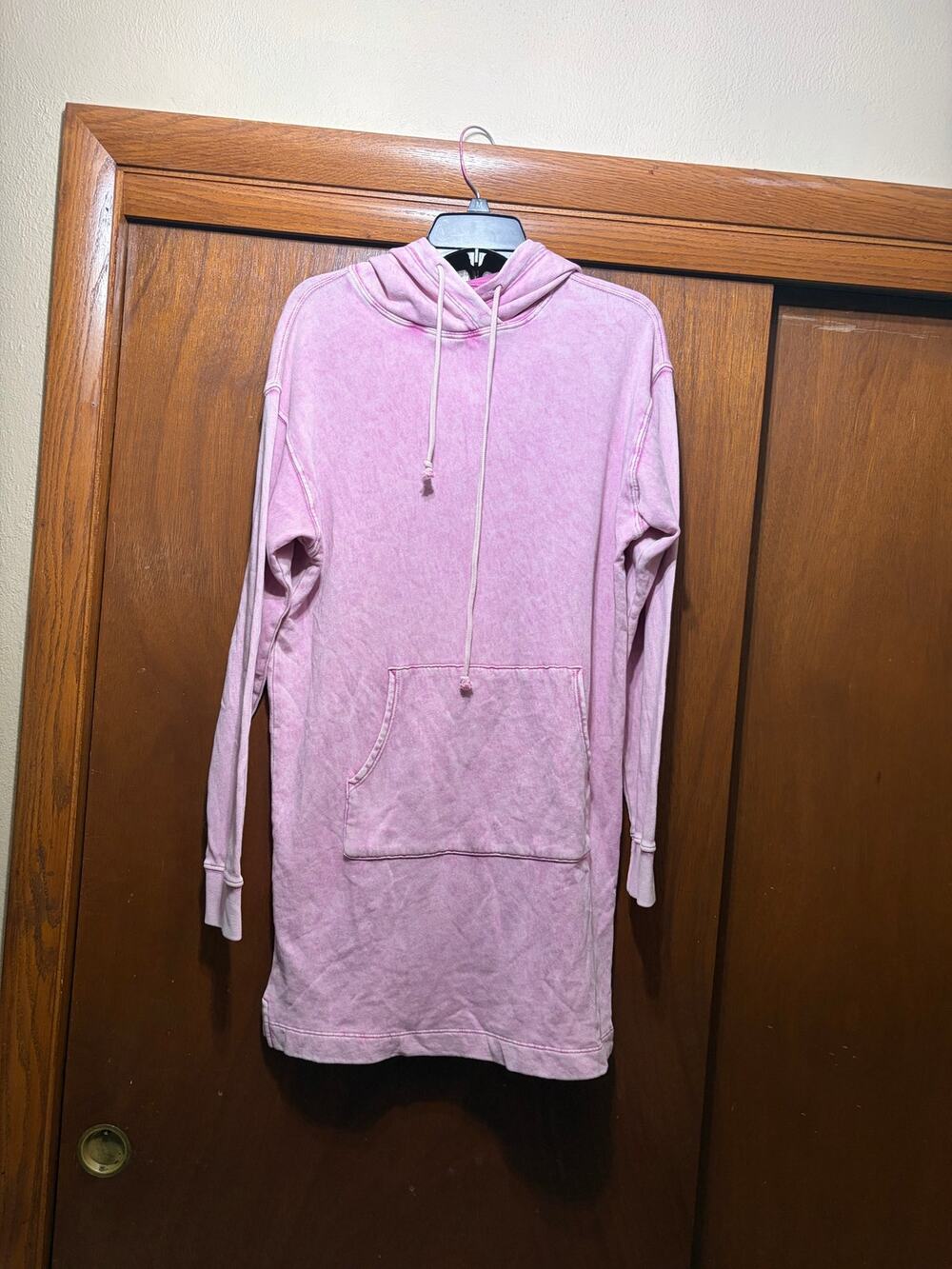 Velvet by Graham & Spencer Pink Hoodie Sweatshirt Dress S NWT $198